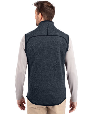 Cutter & Buck Men's Mainsail Sweater-Knit Full Zip Vest