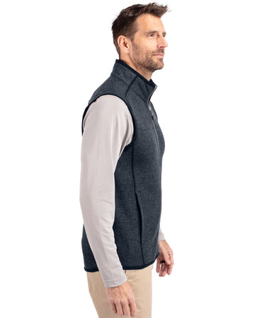 Cutter & Buck Men's Mainsail Sweater-Knit Full Zip Vest
