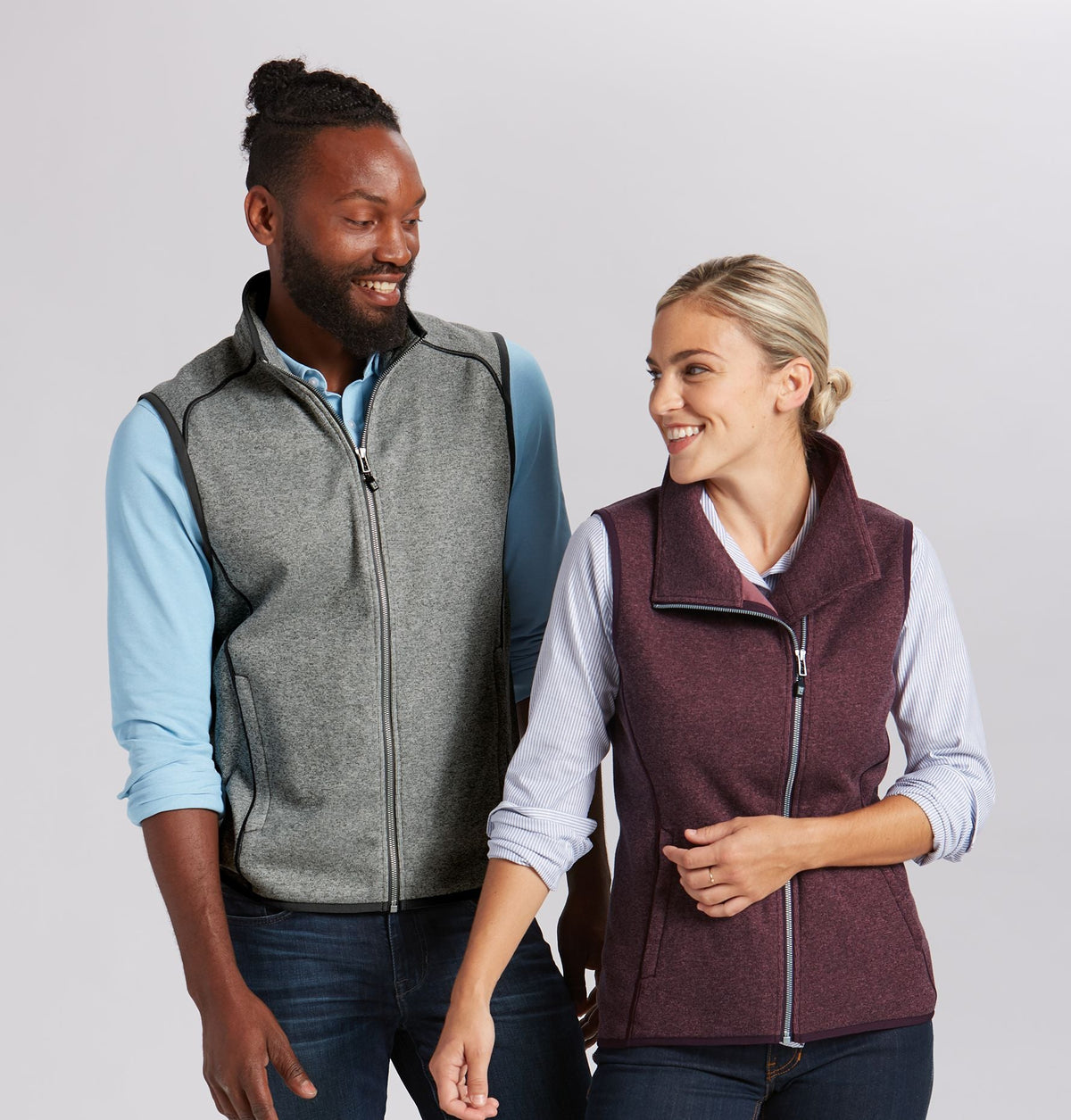 Cutter & Buck Men's Mainsail Sweater-Knit Full Zip Vest