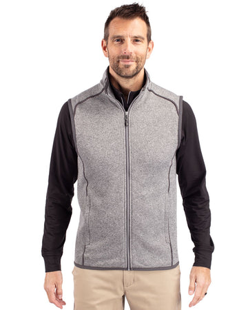 Cutter & Buck Men's Mainsail Sweater-Knit Full Zip Vest