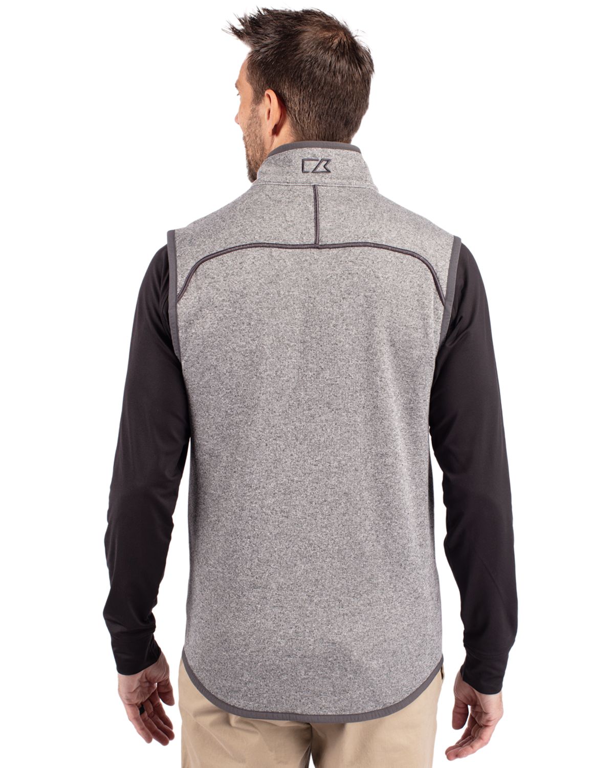 Cutter & Buck Men's Mainsail Sweater-Knit Full Zip Vest