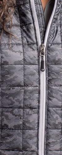 Cutter & Buck Women's Rainier Recycled Insulated Printed Puffer Full Zip Vest