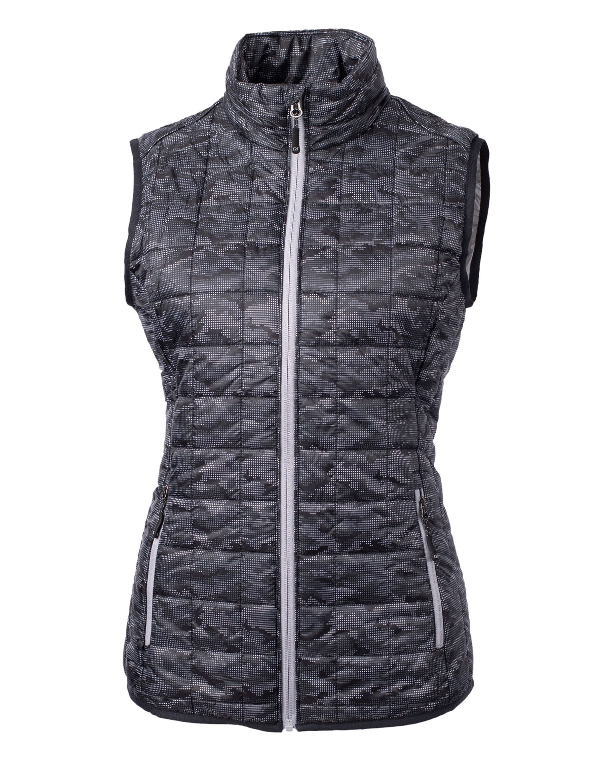 Cutter & Buck Women's Rainier Recycled Insulated Printed Puffer Full Zip Vest