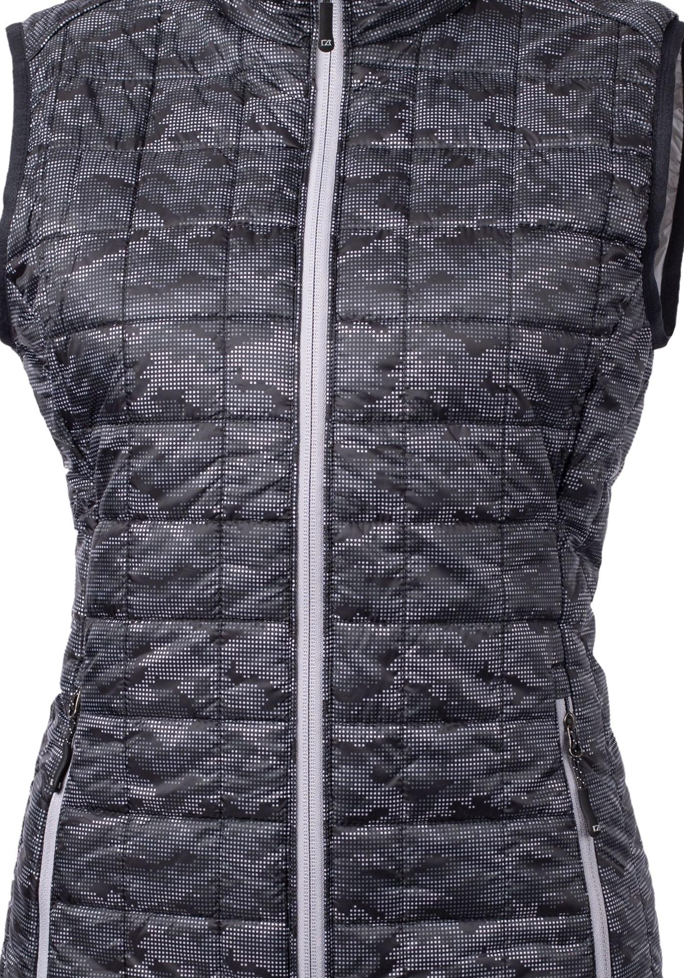 Cutter & Buck Women's Rainier Recycled Insulated Printed Puffer Full Zip Vest