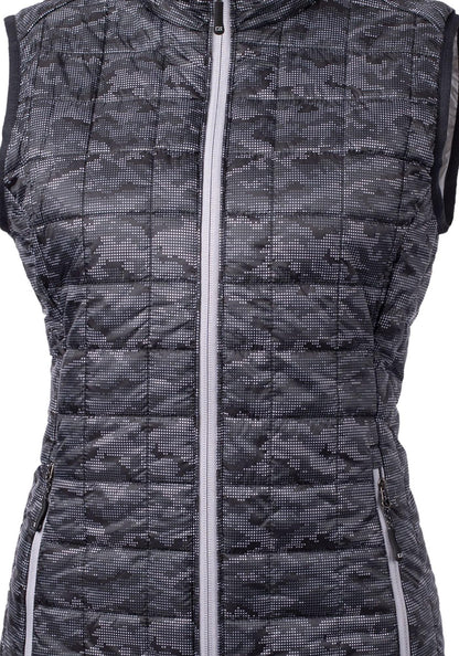 Cutter & Buck Women's Rainier Recycled Insulated Printed Puffer Full Zip Vest