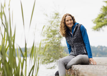 Cutter & Buck Women's Rainier Recycled Insulated Printed Puffer Full Zip Vest