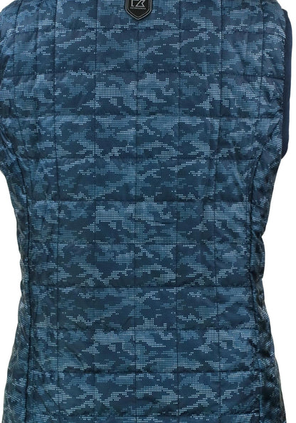 Cutter & Buck Women's Rainier Recycled Insulated Printed Puffer Full Zip Vest