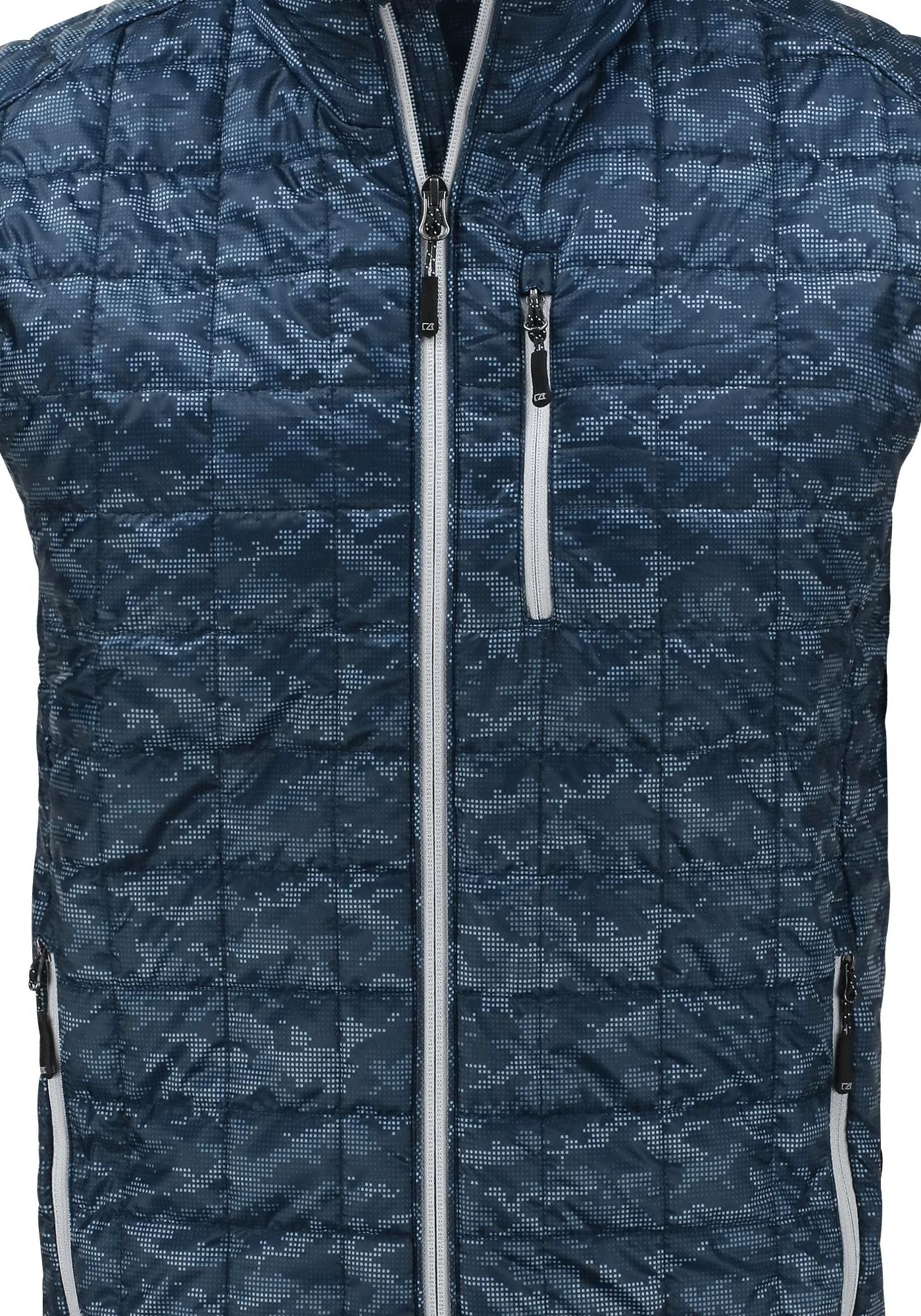 Cutter & Buck Men's Rainier Recycled Insulated Printed Puffer Full Zip Vest