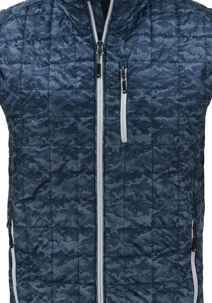 Cutter & Buck Men's Rainier Recycled Insulated Printed Puffer Full Zip Vest