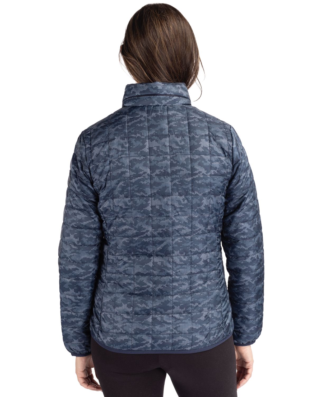 Cutter & Buck Women's Rainier Recycled Insulated Printed Puffer Full Zip Jacket