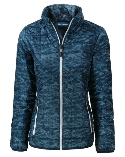 Cutter & Buck Women's Rainier Recycled Insulated Printed Puffer Full Zip Jacket