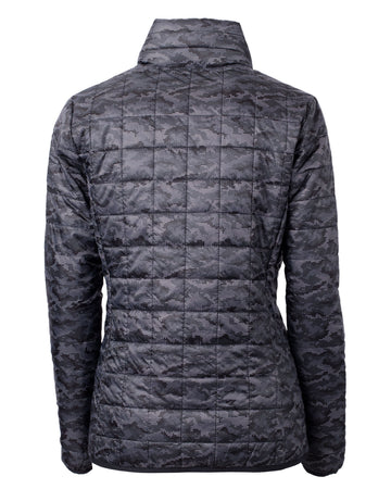 Cutter & Buck Women's Rainier Recycled Insulated Printed Puffer Full Zip Jacket