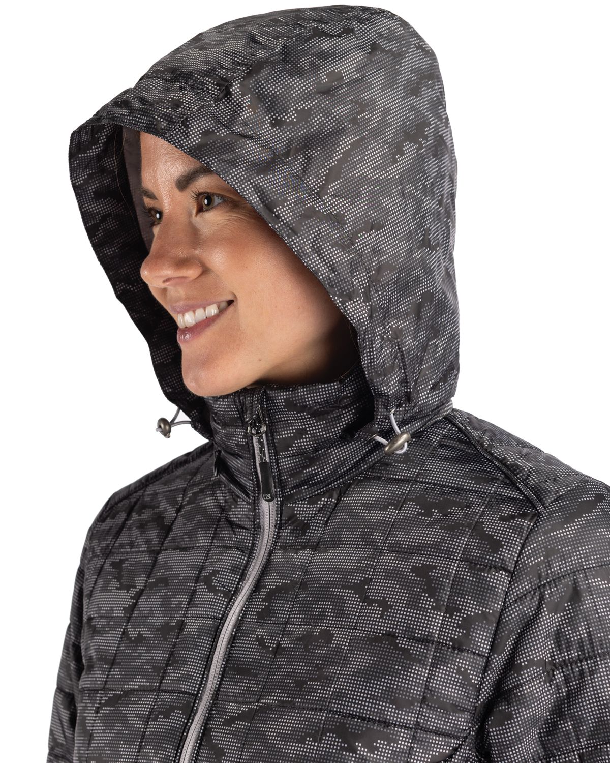 Cutter & Buck Women's Rainier Recycled Insulated Printed Puffer Full Zip Jacket