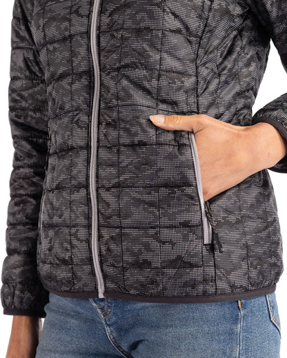 Cutter & Buck Women's Rainier Recycled Insulated Printed Puffer Full Zip Jacket