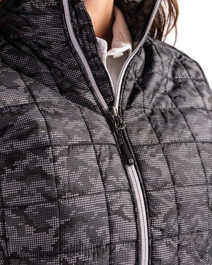 Cutter & Buck Women's Rainier Recycled Insulated Printed Puffer Full Zip Jacket