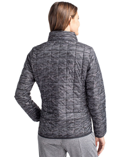 Cutter & Buck Women's Rainier Recycled Insulated Printed Puffer Full Zip Jacket