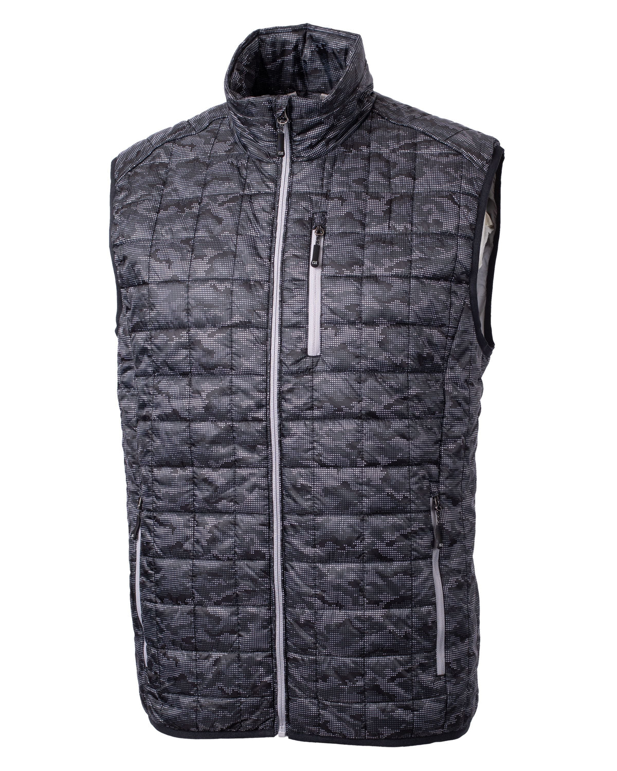 Cutter & Buck Men's Rainier Recycled Insulated Printed Puffer Full Zip Vest