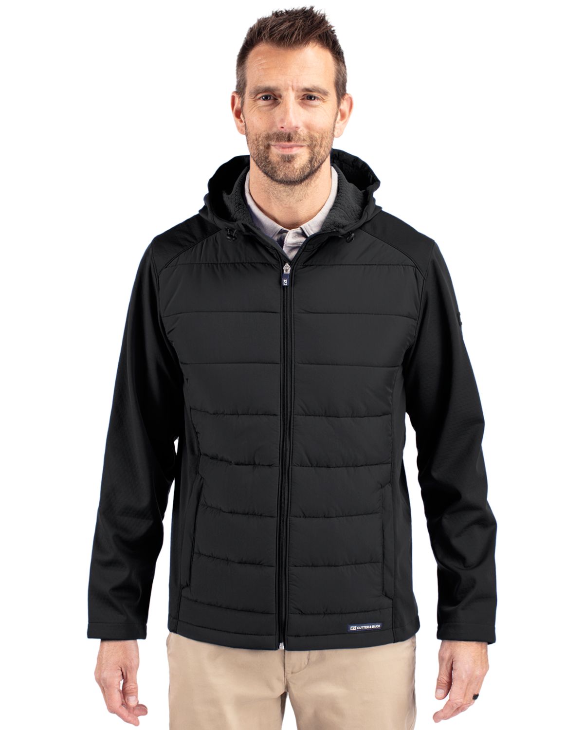 Cutter & Buck Men's Evoke Big & Tall Hybrid Full Zip Jacket