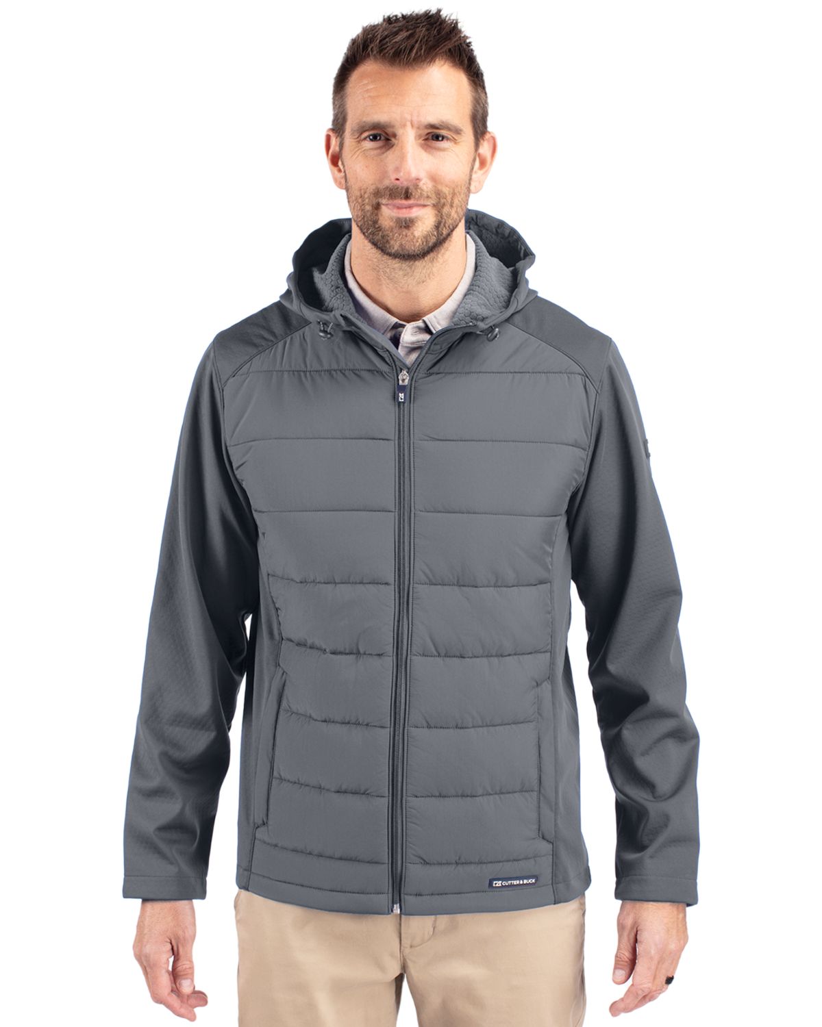 Cutter & Buck Men's Evoke Big & Tall Hybrid Full Zip Jacket