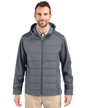 Cutter & Buck Men's Evoke Big & Tall Hybrid Full Zip Jacket