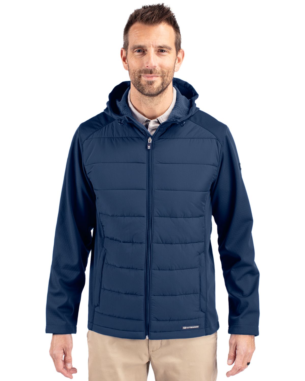 Cutter & Buck Men's Evoke Big & Tall Hybrid Full Zip Jacket