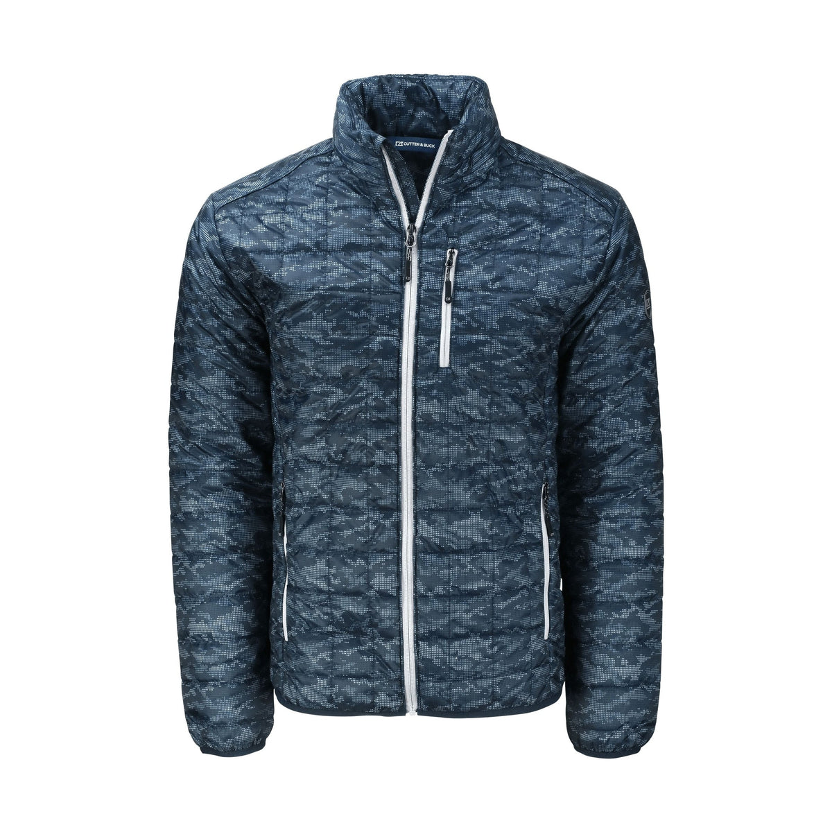 Cutter & Buck Men's Rainier Recycled Insulated Printed Puffer Full Zip Jacket