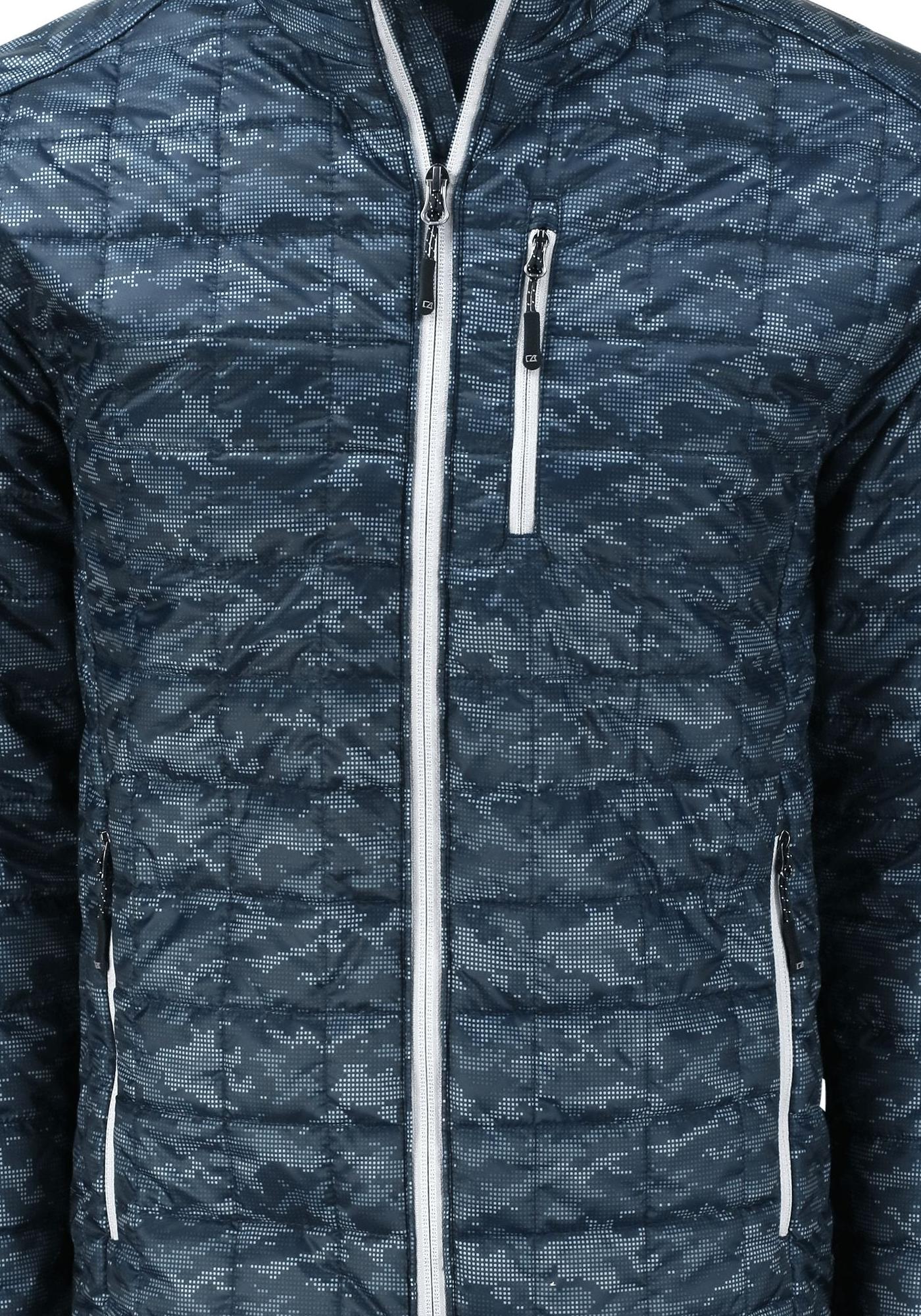 Cutter & Buck Men's Rainier Recycled Insulated Printed Puffer Full Zip Jacket