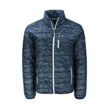 Cutter & Buck Men's Rainier Recycled Insulated Printed Puffer Full Zip Jacket