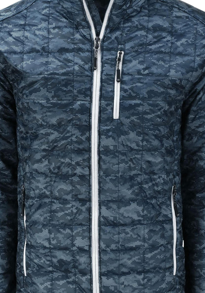 Cutter & Buck Men's Rainier Recycled Insulated Printed Puffer Full Zip Jacket