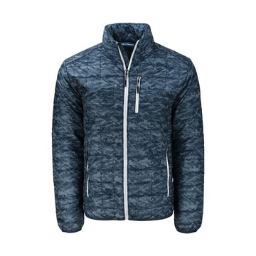 Cutter & Buck Men's Rainier Recycled Insulated Printed Puffer Full Zip Jacket