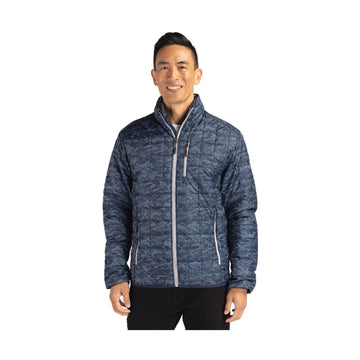 Cutter & Buck Men's Rainier Recycled Insulated Printed Puffer Full Zip Jacket