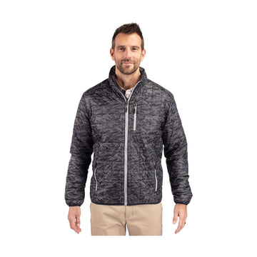 Cutter & Buck Men's Rainier Recycled Insulated Printed Puffer Full Zip Jacket