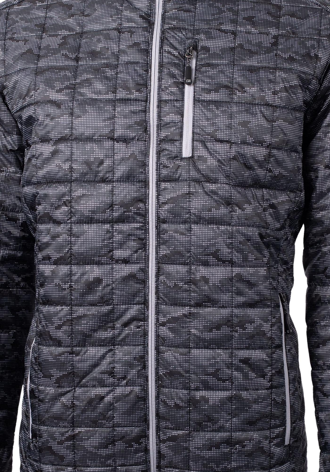 Cutter & Buck Men's Rainier Recycled Insulated Printed Puffer Full Zip Jacket