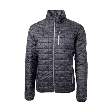Cutter & Buck Men's Rainier Recycled Insulated Printed Puffer Full Zip Jacket