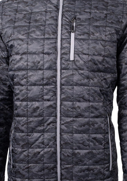 Cutter & Buck Men's Rainier Recycled Insulated Printed Puffer Full Zip Jacket