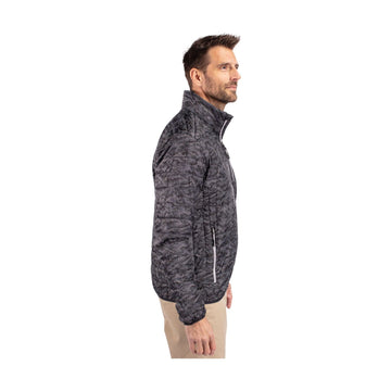 Cutter & Buck Men's Rainier Recycled Insulated Printed Puffer Full Zip Jacket