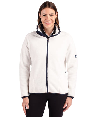 Cutter & Buck Women's Cascade Epic Comfort Recycled Sherpa Fleece Full Zip Jacket-1