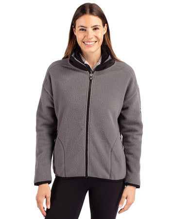 Cutter & Buck Women's Cascade Epic Comfort Recycled Sherpa Fleece Full Zip Jacket