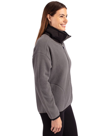 Cutter & Buck Women's Cascade Epic Comfort Recycled Sherpa Fleece Full Zip Jacket