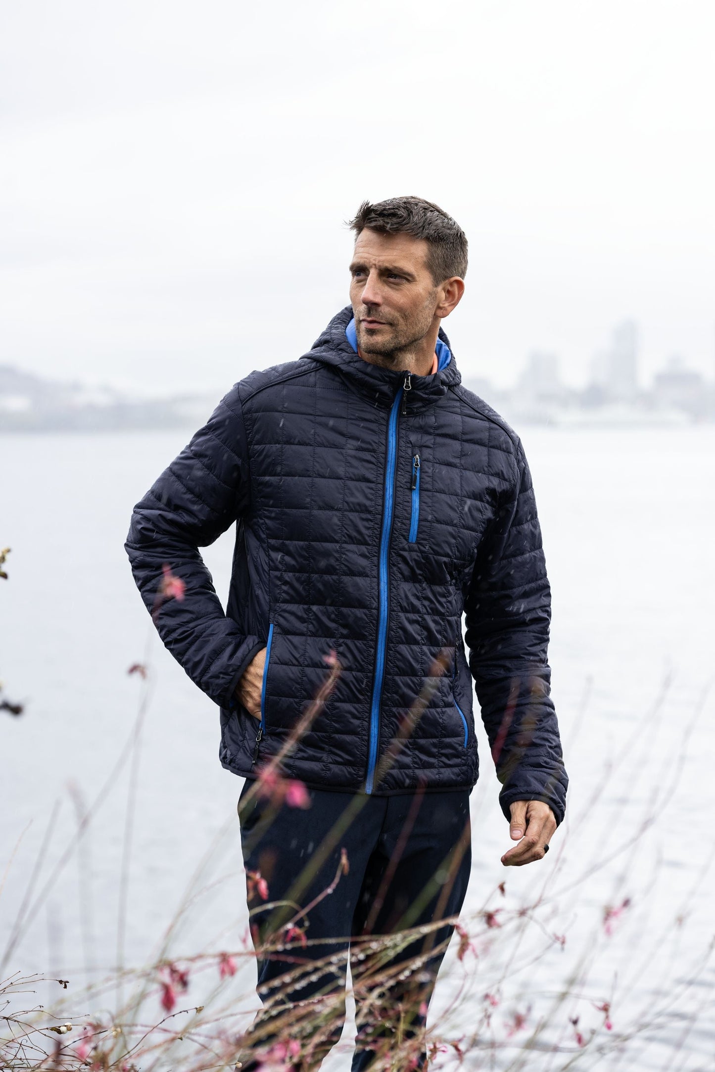 Cutter & Buck Men's Rainier Recycled Insulated Puffer Full Zip Hooded Jacket Jacket