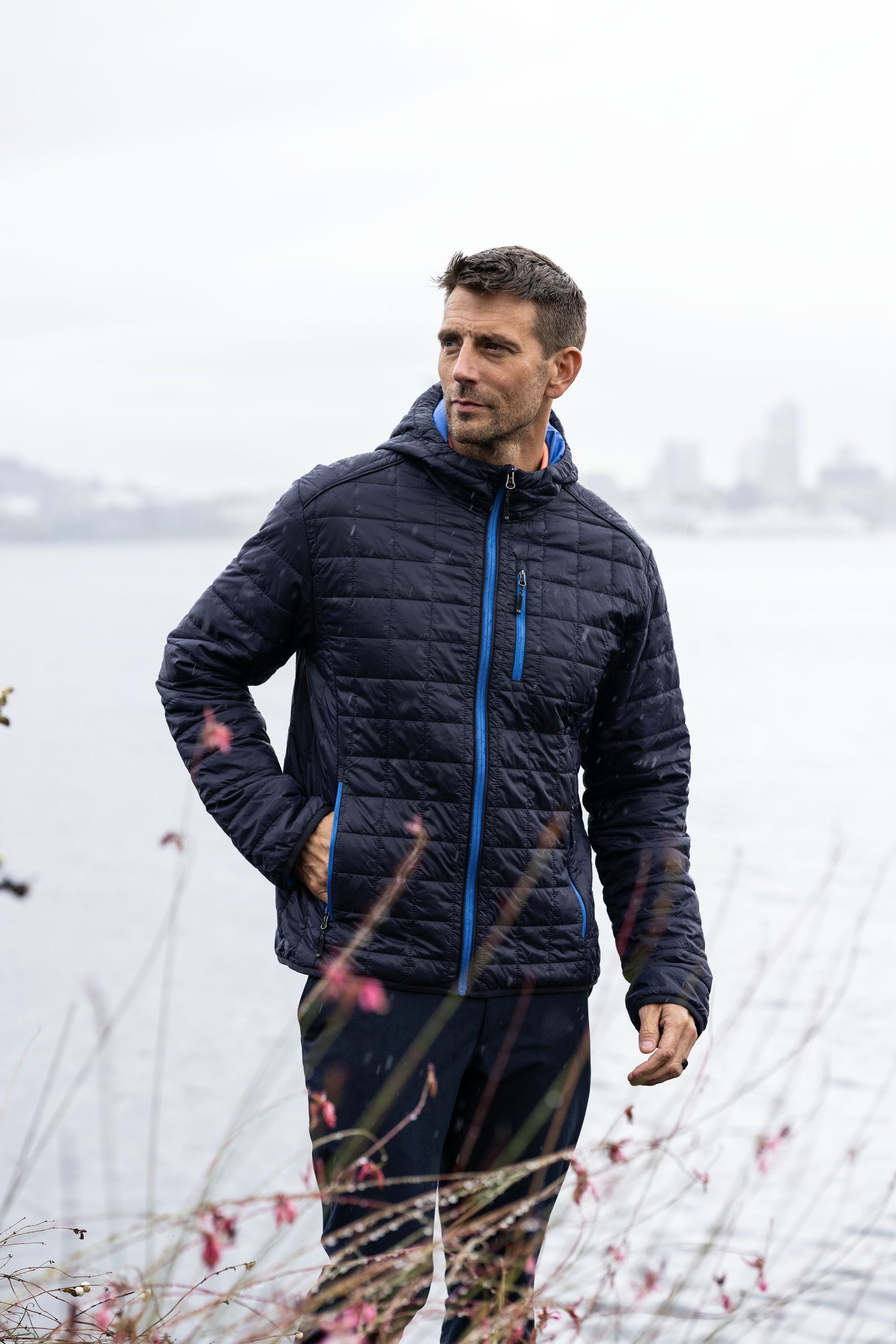 Cutter & Buck Men's Rainier Recycled Insulated Puffer Full Zip Hooded Jacket Jacket