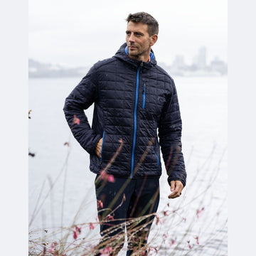 Cutter & Buck Men's Rainier Recycled Insulated Puffer Full Zip Hooded Jacket Jacket-1