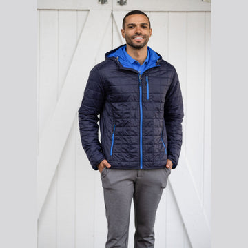 Cutter & Buck Men's Rainier Recycled Insulated Puffer Full Zip Hooded Jacket Jacket