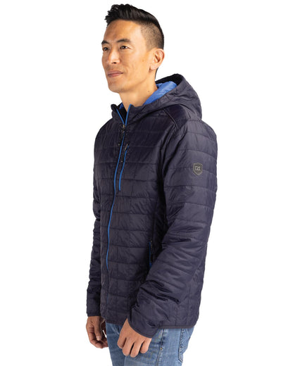 Cutter & Buck Men's Rainier Recycled Insulated Puffer Full Zip Hooded Jacket Jacket