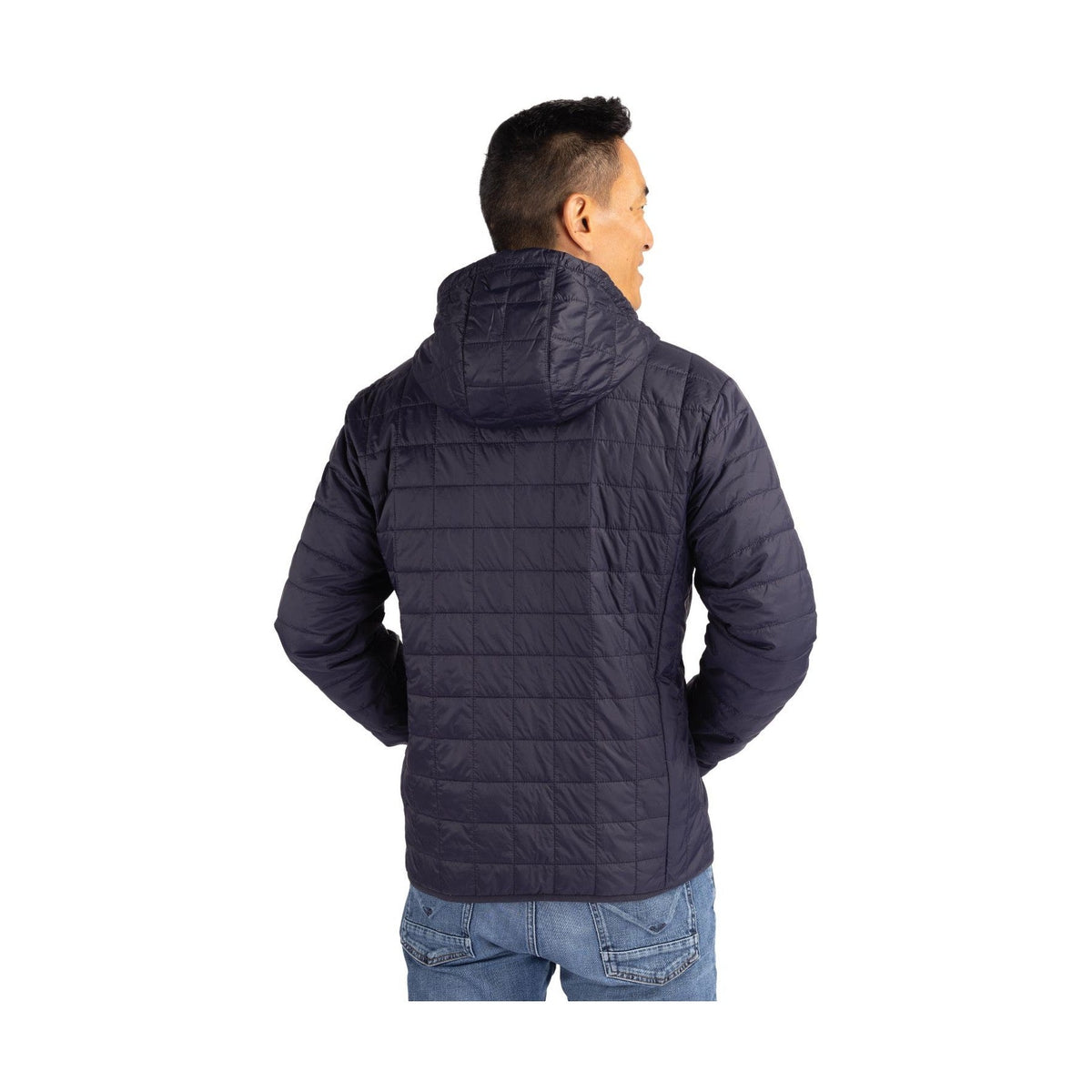 Cutter & Buck Men's Rainier Recycled Insulated Puffer Full Zip Hooded Jacket Jacket