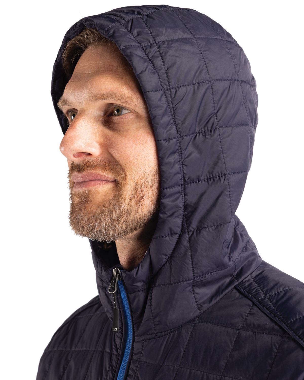 Cutter & Buck Men's Rainier Recycled Insulated Puffer Full Zip Hooded Jacket Jacket