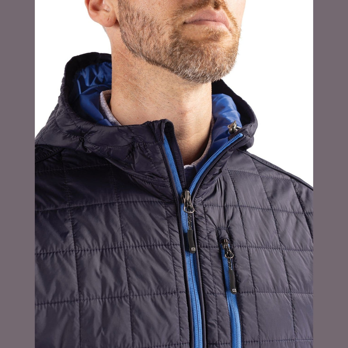 Cutter & Buck Men's Rainier Recycled Insulated Puffer Full Zip Hooded Jacket Jacket