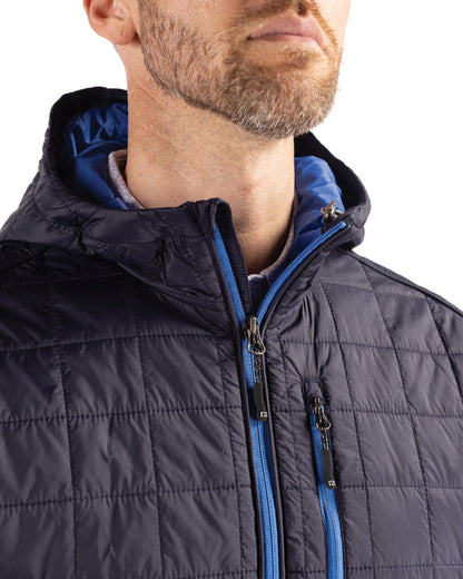Cutter & Buck Men's Rainier Recycled Insulated Puffer Full Zip Hooded Jacket Jacket