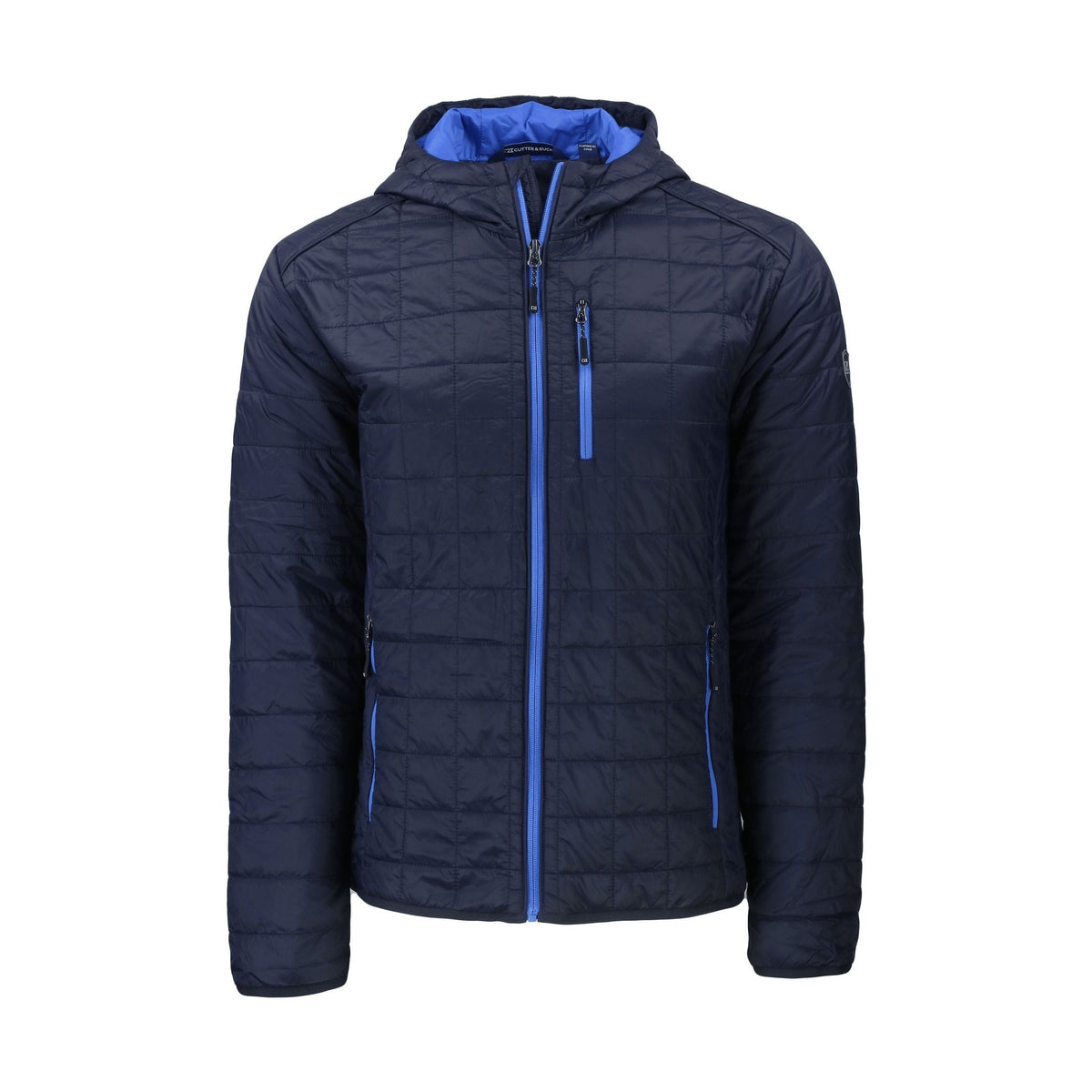 Cutter & Buck Men's Rainier Recycled Insulated Puffer Full Zip Hooded Jacket Jacket