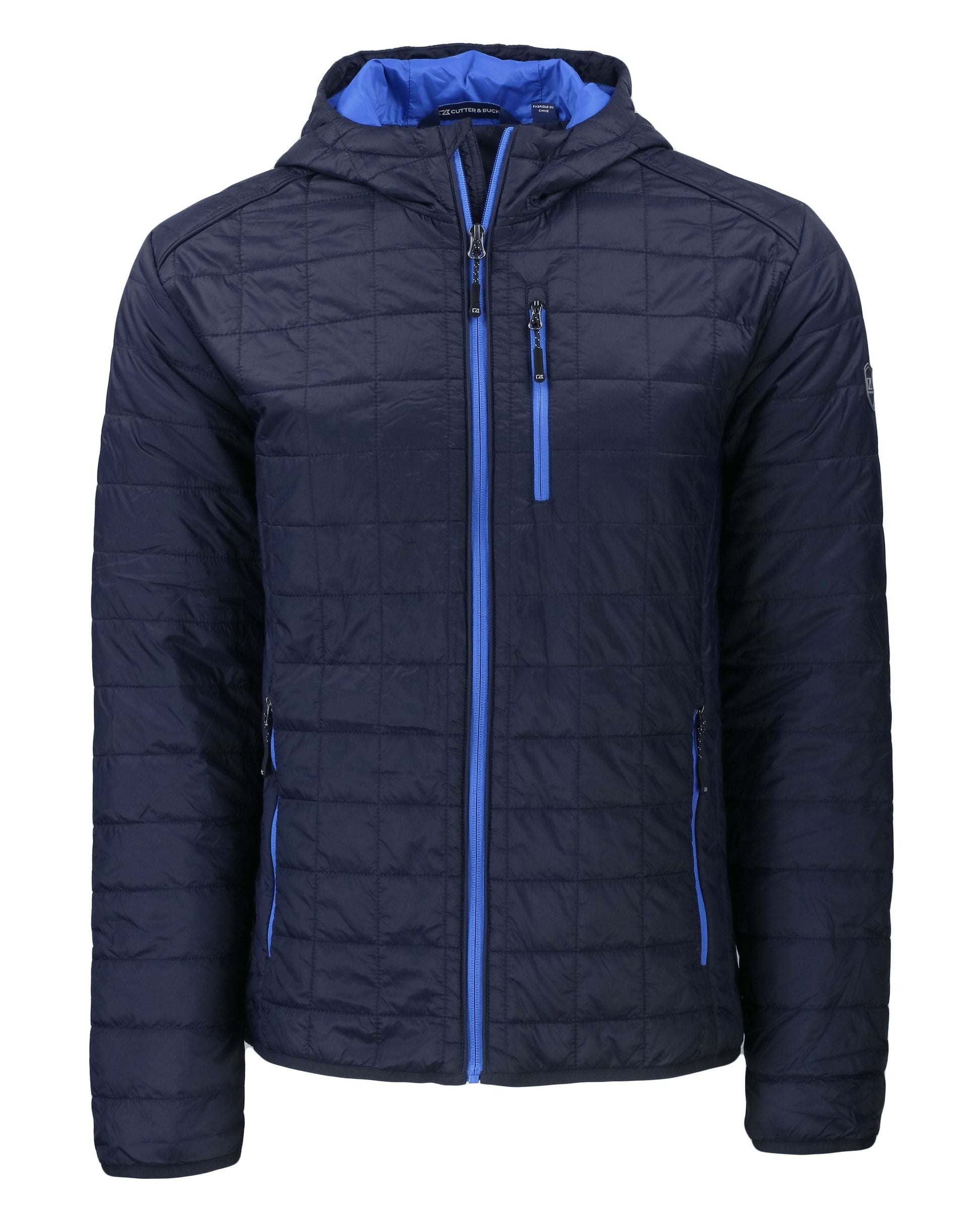 Cutter & Buck Men's Rainier Recycled Insulated Puffer Full Zip Hooded Jacket Jacket